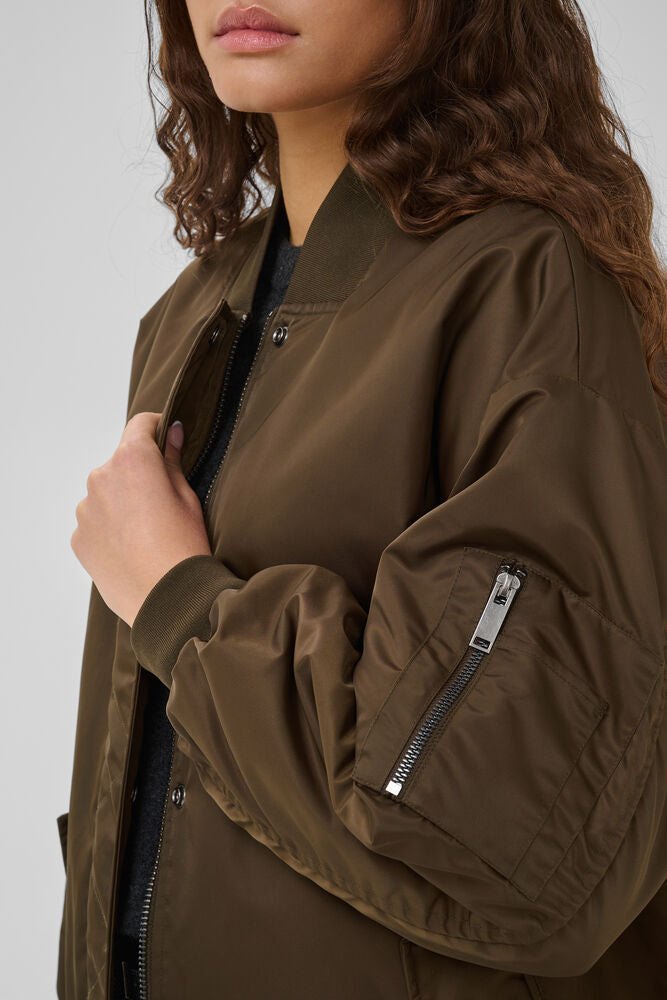 My Essential Wardrobe HelgaMW reversable long jacket - brown