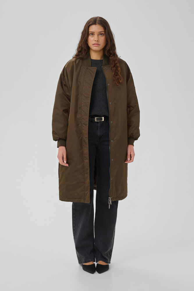 My Essential Wardrobe HelgaMW reversable long jacket - brown