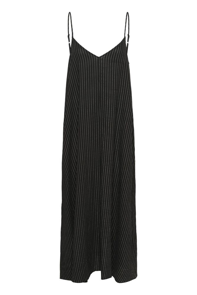 My Essential Wardrobe JannieMW Nelly Strap Dress - black w. oatmeal stripe
