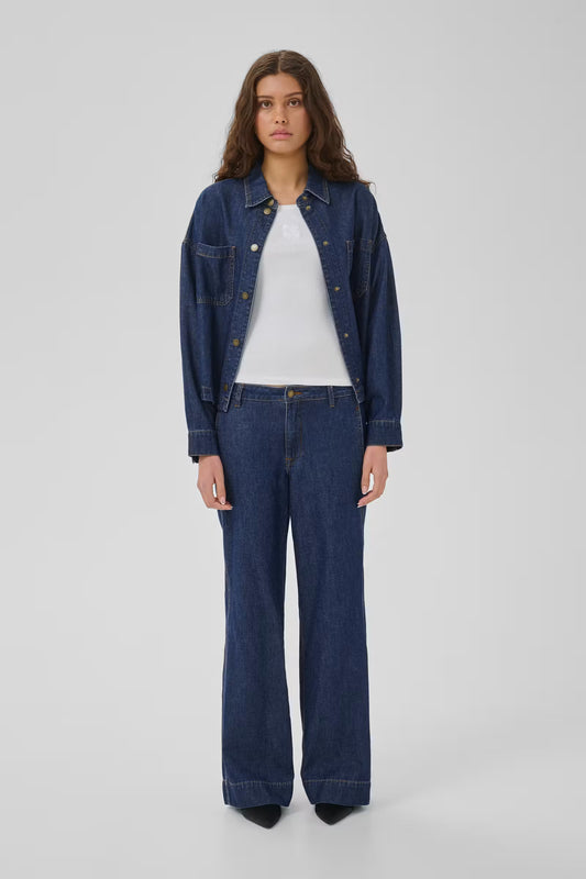 My Essential Wardrobe Jeans Wide MWHilma 171 - dark blue wash