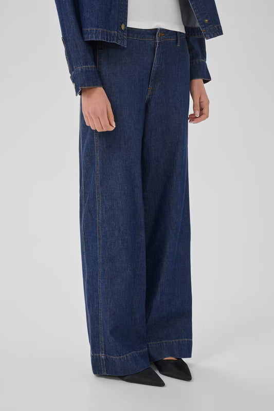 My Essential Wardrobe Jeans Wide MWHilma 171 - dark blue wash