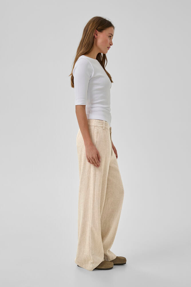 My Essential Wardrobe LavitaMW Pant - oatmeal melange