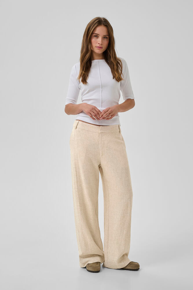 My Essential Wardrobe LavitaMW Pant - oatmeal melange