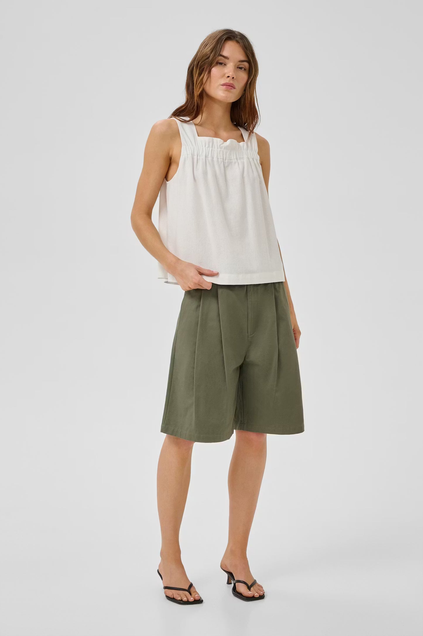 My Essential Wardrobe MWDias Florence top - bright white