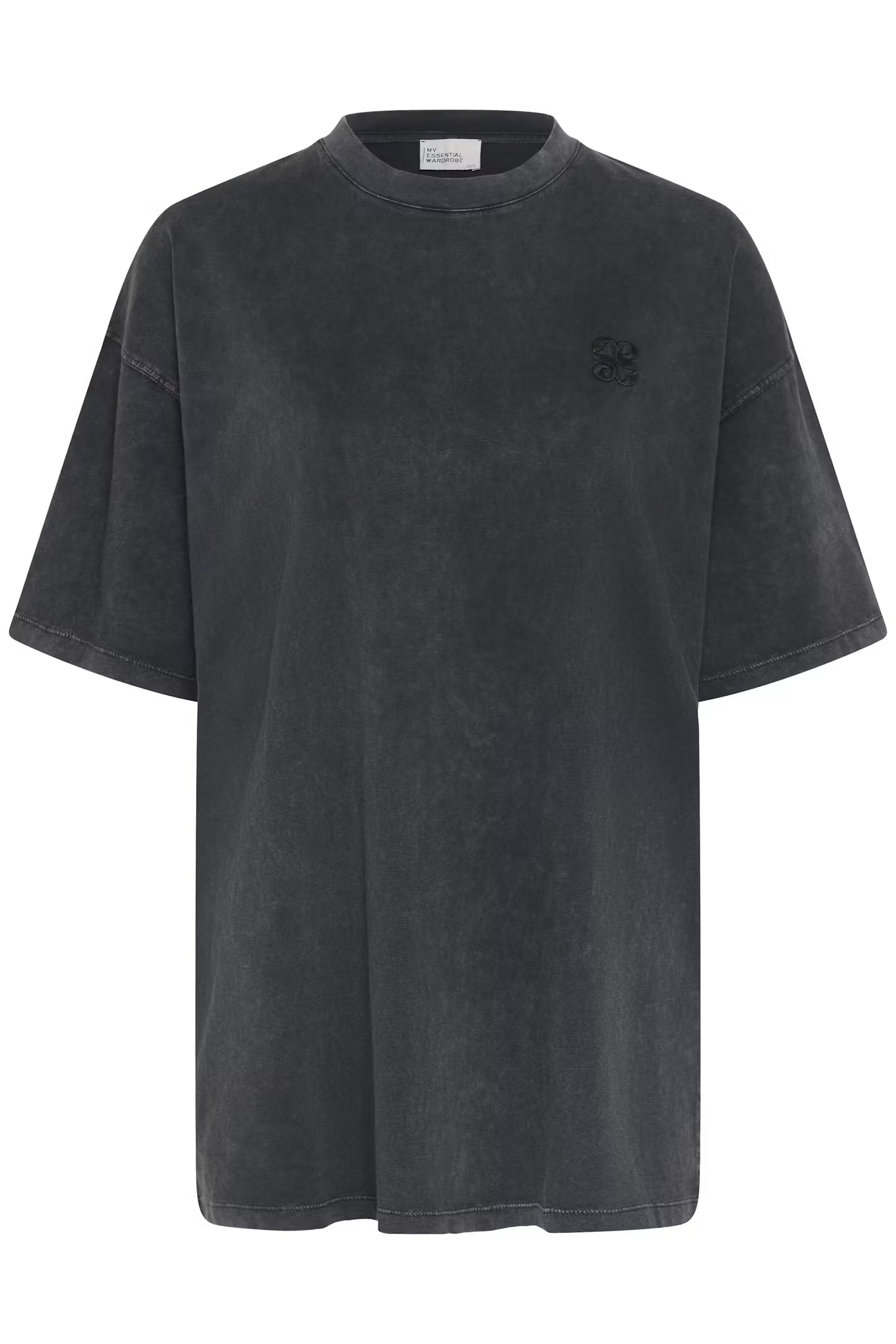 My Essential Wardrobe HelleMW EMB Boxy Tee - black