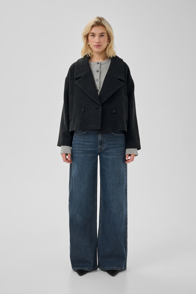 My Essential Wardrobe MWFrannie Maggie short jacket - dark grey melange