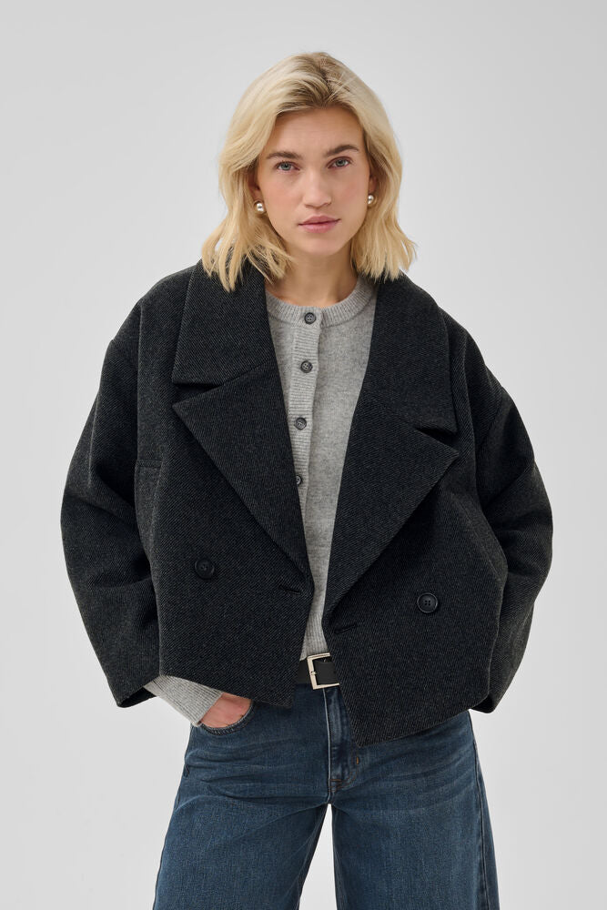 My Essential Wardrobe MWFrannie Maggie short jacket - dark grey melange
