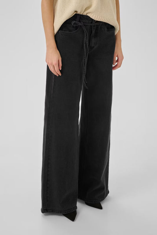 My Essential Wardrobe MWKaro 144 Wide Jeans - dark grey wash