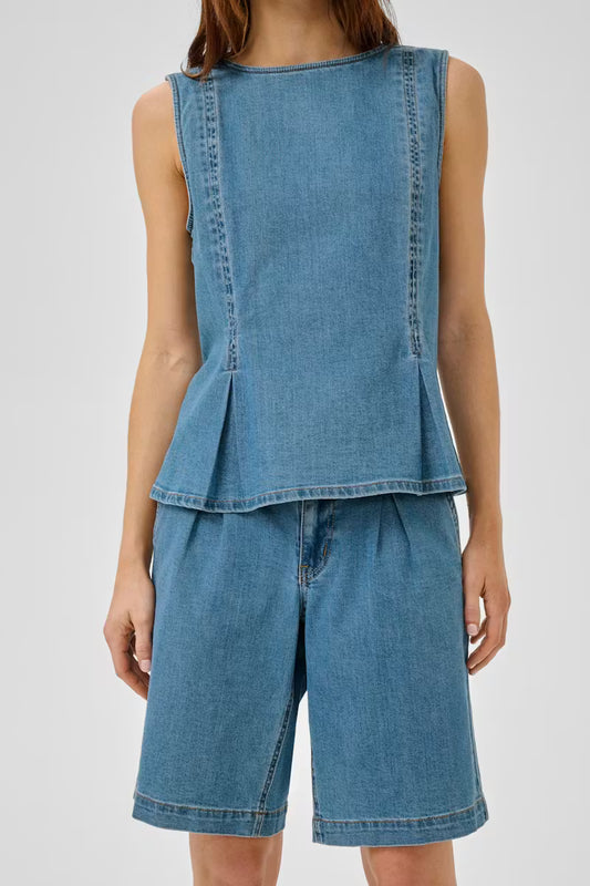 My Essential Wardrobe MWLara 115 top - medium blue wash
