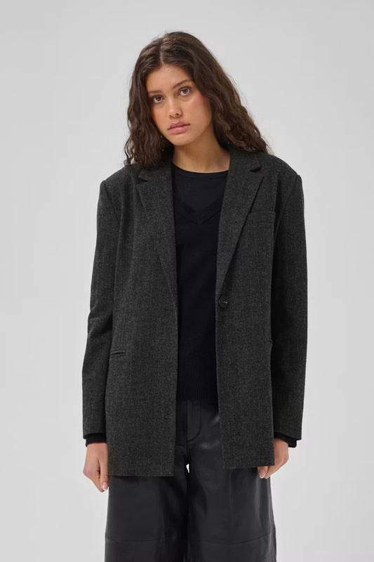 My Essential Wardrobe MWLayla Blazer - dark grey melange