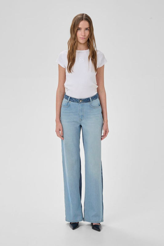 My Essential Wardrobe MWLouis 139 High Mix Wide jeans - light blue / blue wash