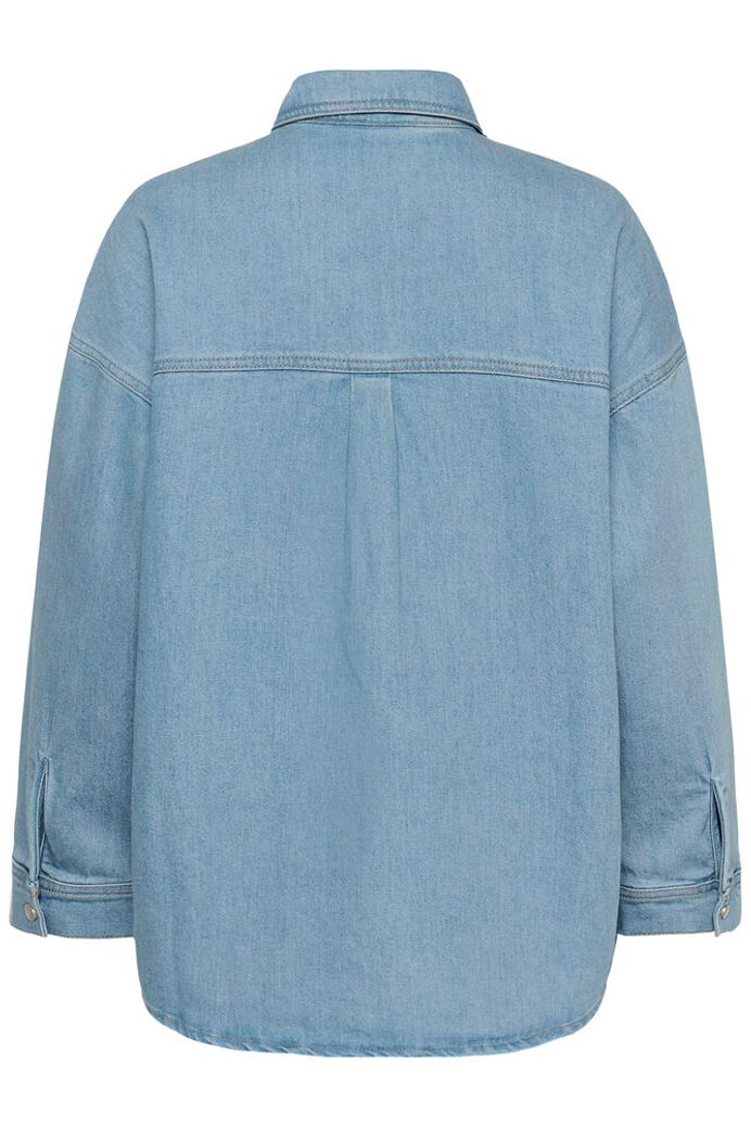 My Essential Wardrobe MWMazie 139 Boxy Mix shirt - light blue / blue wash