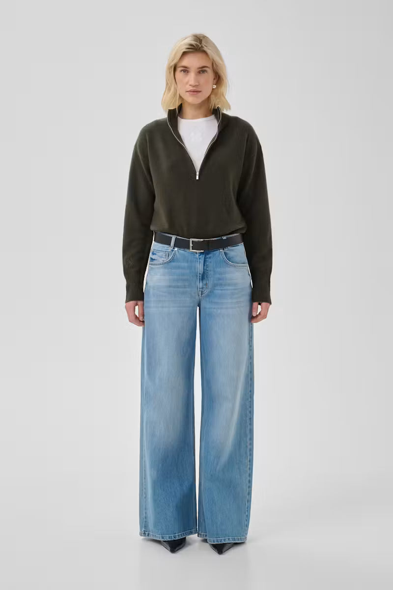 My Essential Wardrobe MWTracy Halfzip Pullover - raven grey