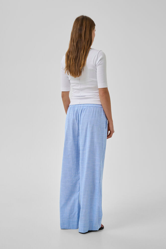 My Essential Wardrobe SkyeMW Wide pant - silver lake blue striped