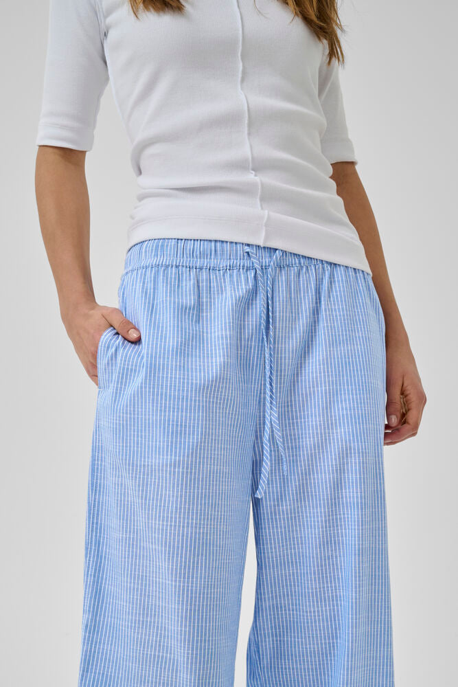 My Essential Wardrobe SkyeMW Wide pant - silver lake blue striped