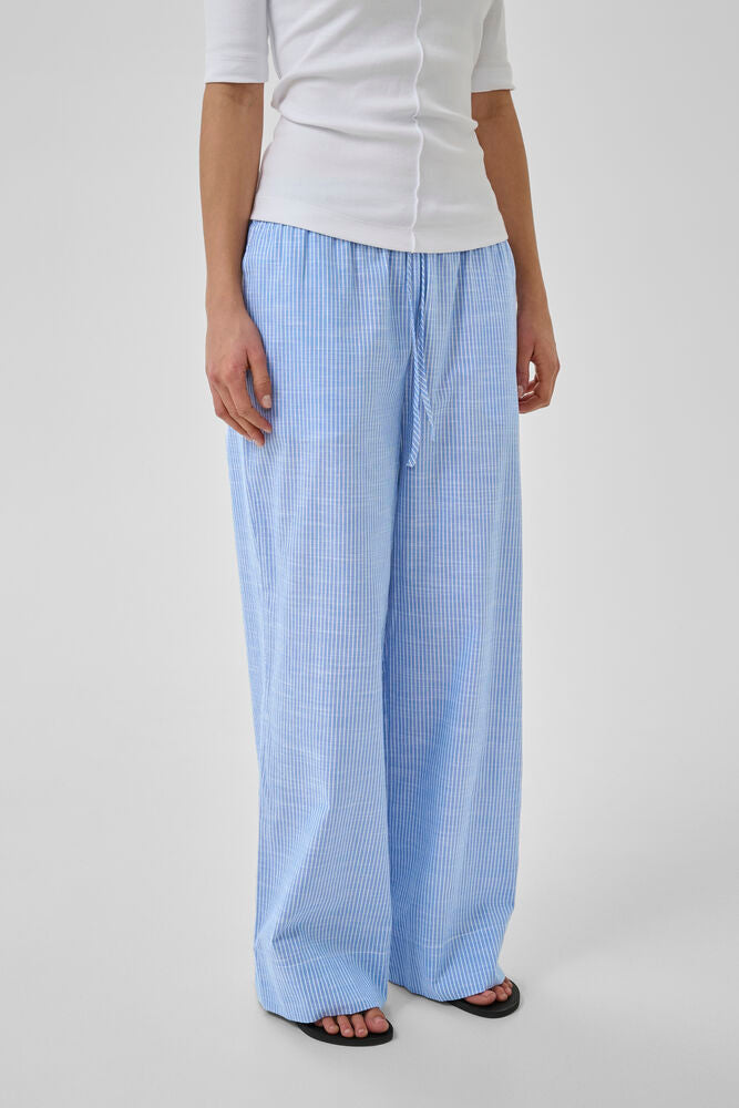 My Essential Wardrobe SkyeMW Wide pant - silver lake blue striped