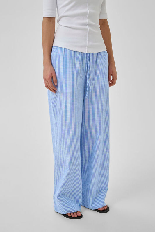 My Essential Wardrobe SkyeMW Wide pant - silver lake blue striped