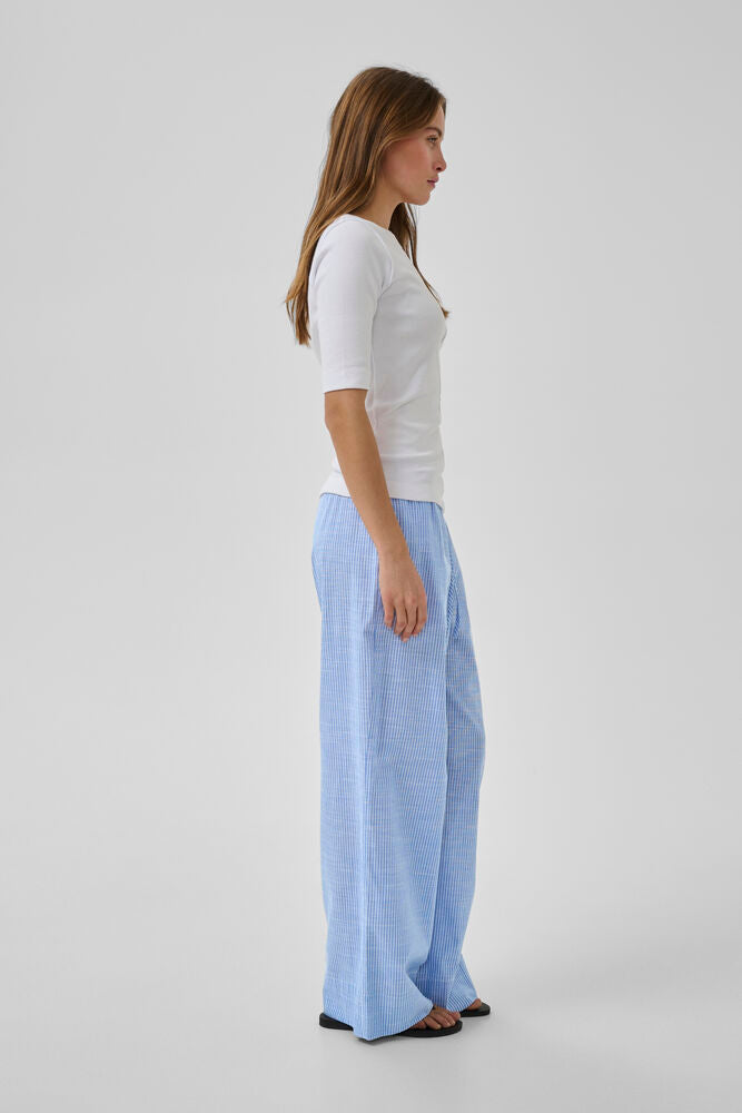 My Essential Wardrobe SkyeMW Wide pant - silver lake blue striped