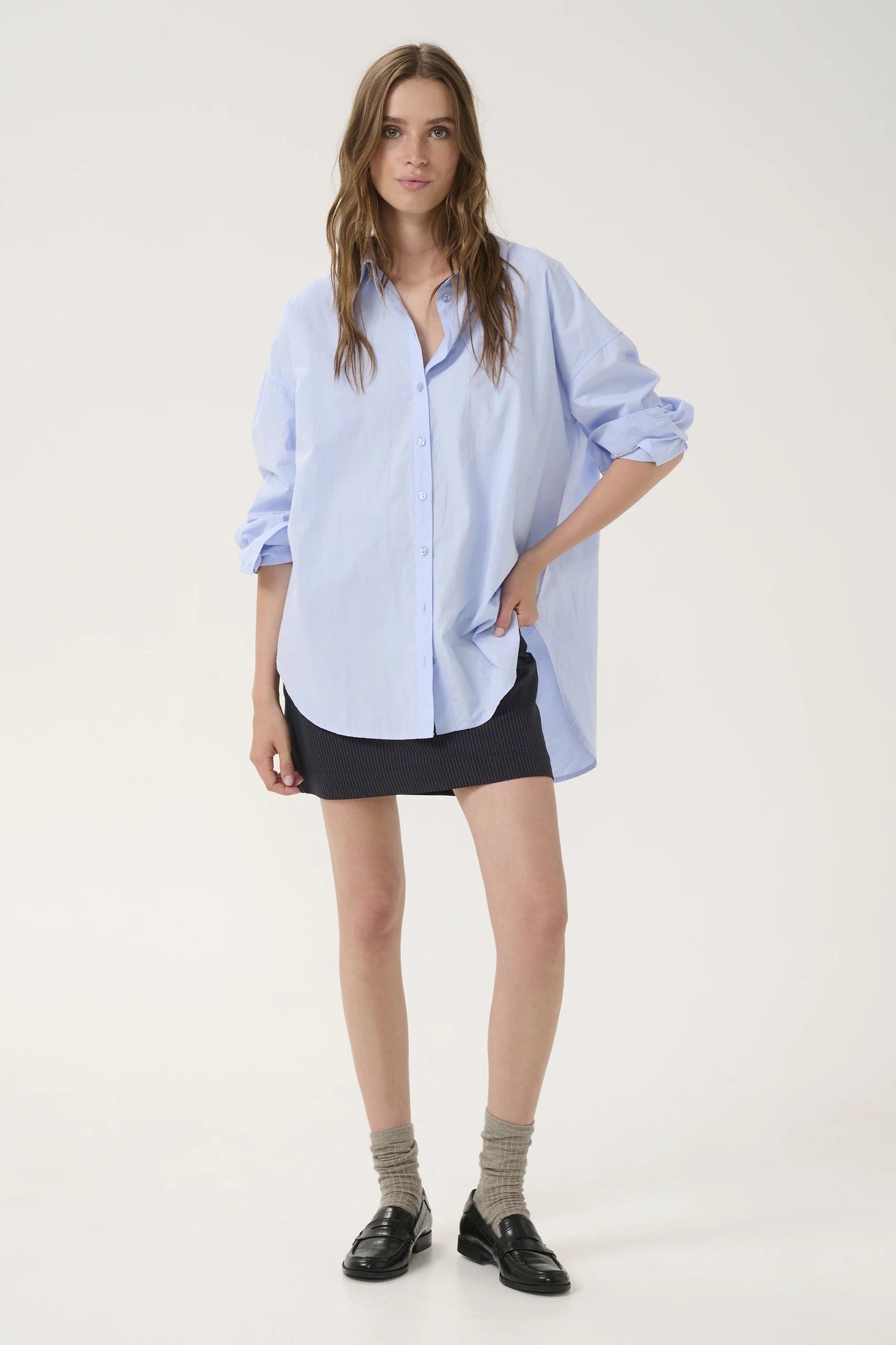 My Essential Wardrobe SunnaMW Boxy Shirt - kentucky blue