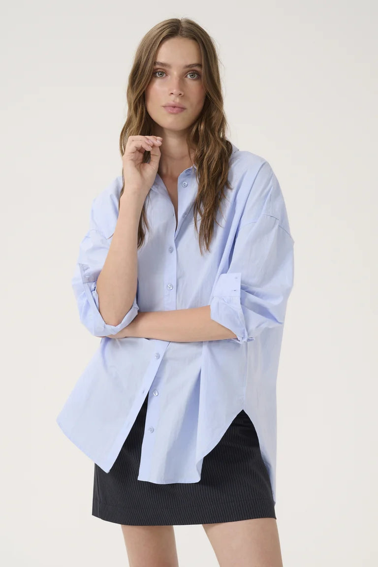 My Essential Wardrobe SunnaMW Boxy Shirt - kentucky blue