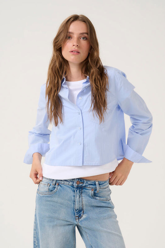My Essential Wardrobe SunnaMW Short Shirt - kentucky blue