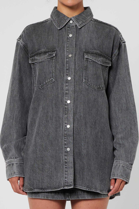 NEUW Bowery Denim Shirt - stone grey