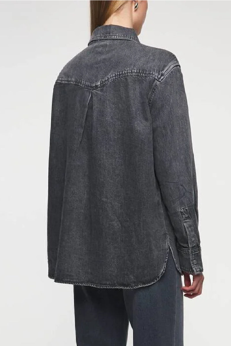 NEUW Bowery denim shirt - stone grey