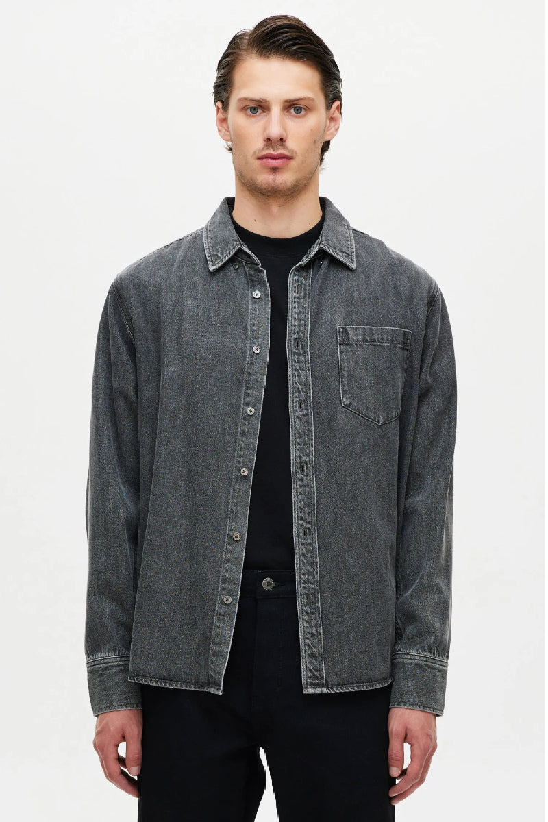 NEUW Curtis LS denim shirt - faded black