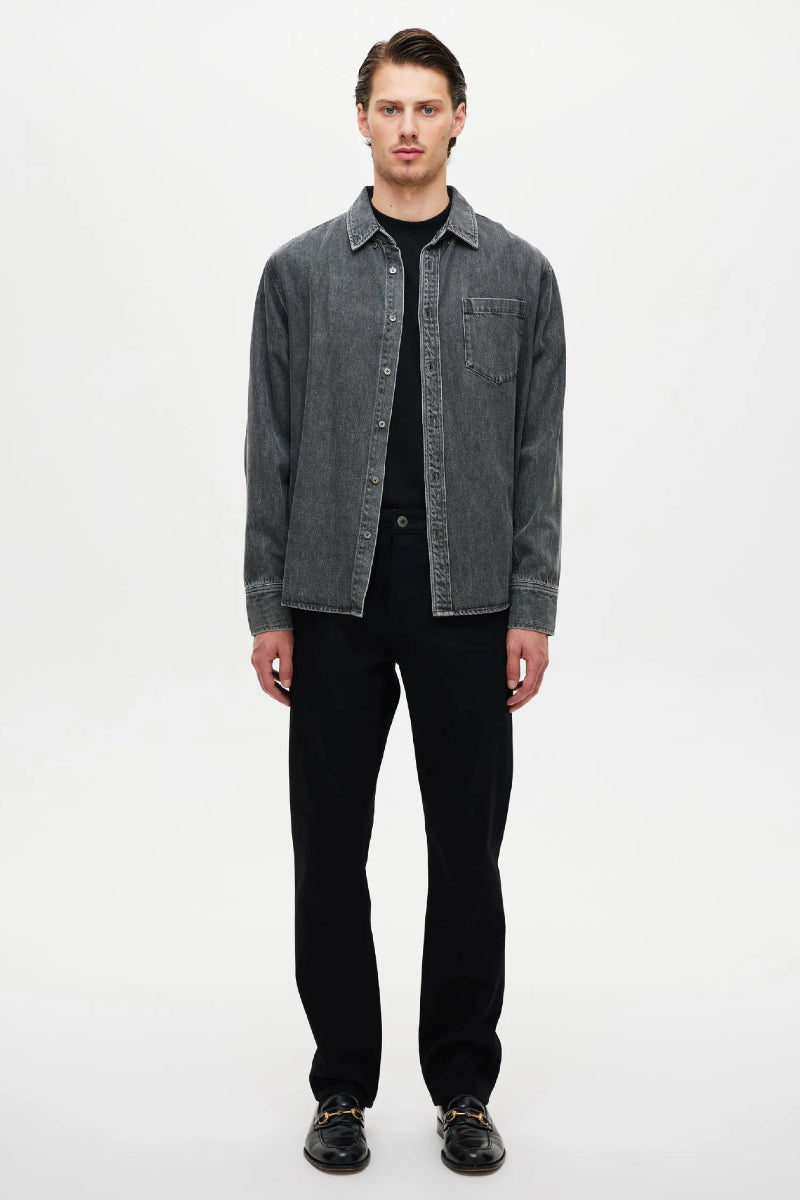 NEUW Curtis LS denim shirt - faded black