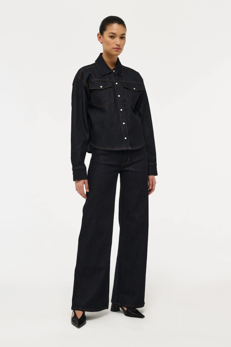 NEUW Resonate Shacket - raw indigo