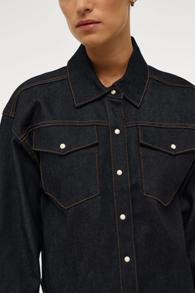 NEUW Resonate Shacket - raw indigo