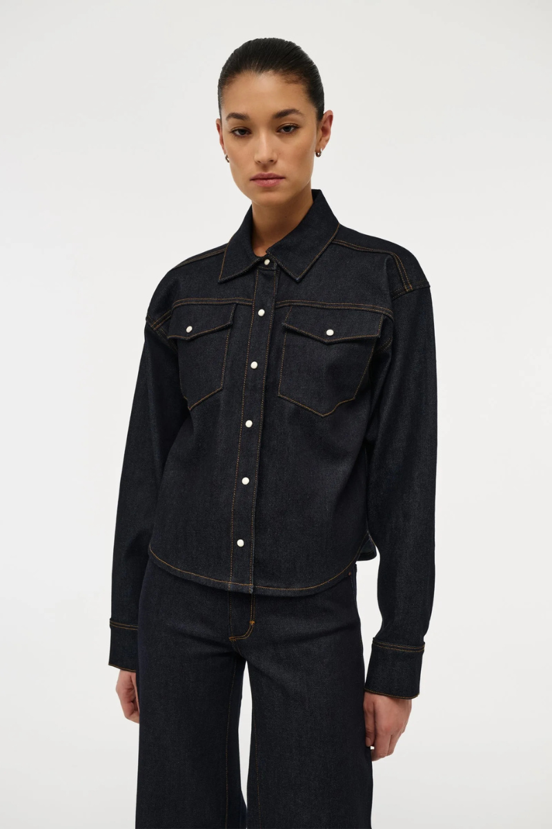 NEUW Resonate Shacket - raw indigo