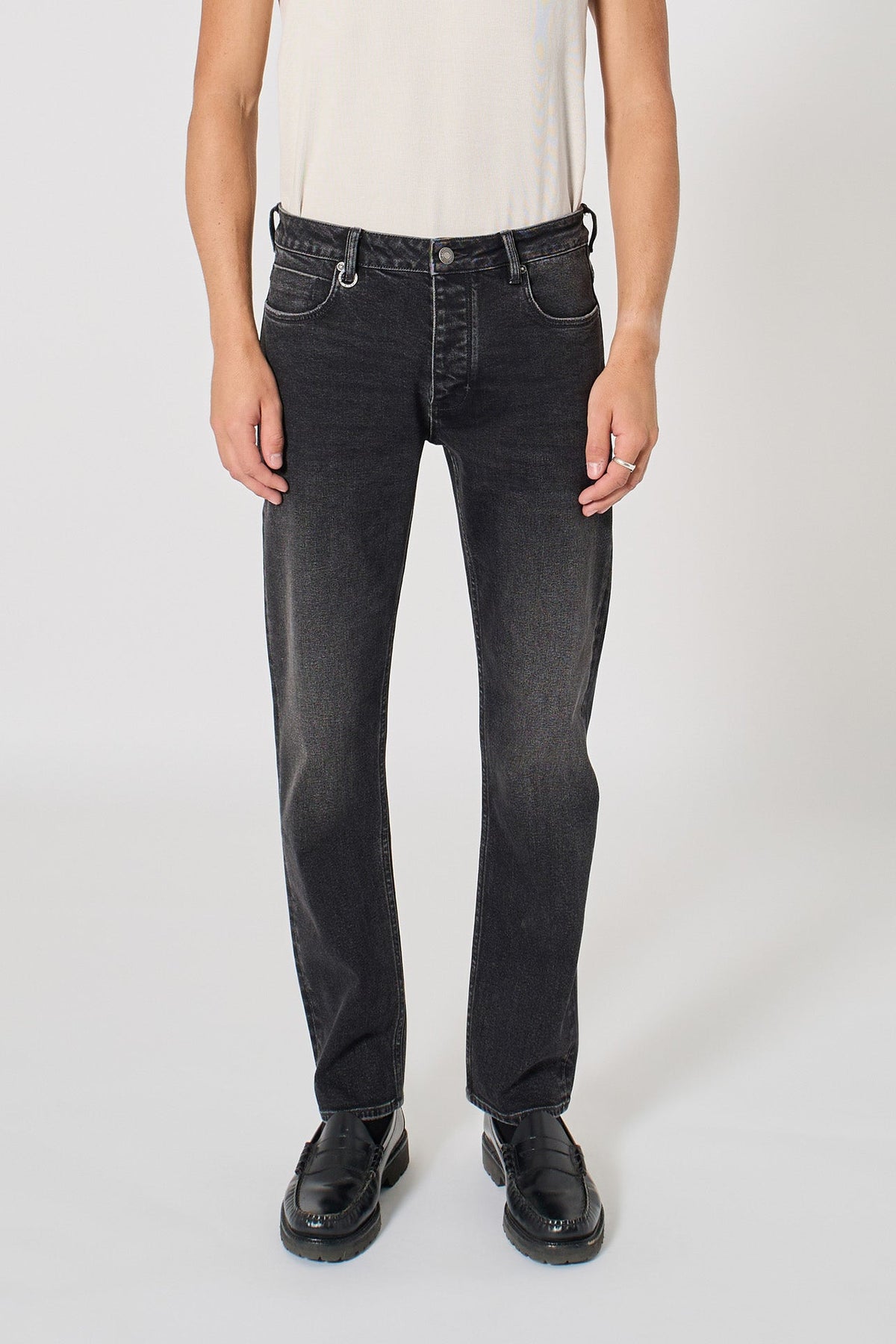 NEUW Lou Straight Trojan farkut - washed black
