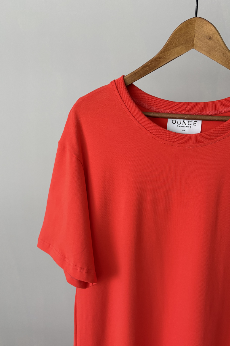 OUNCE garments Indie T-shirt dress red