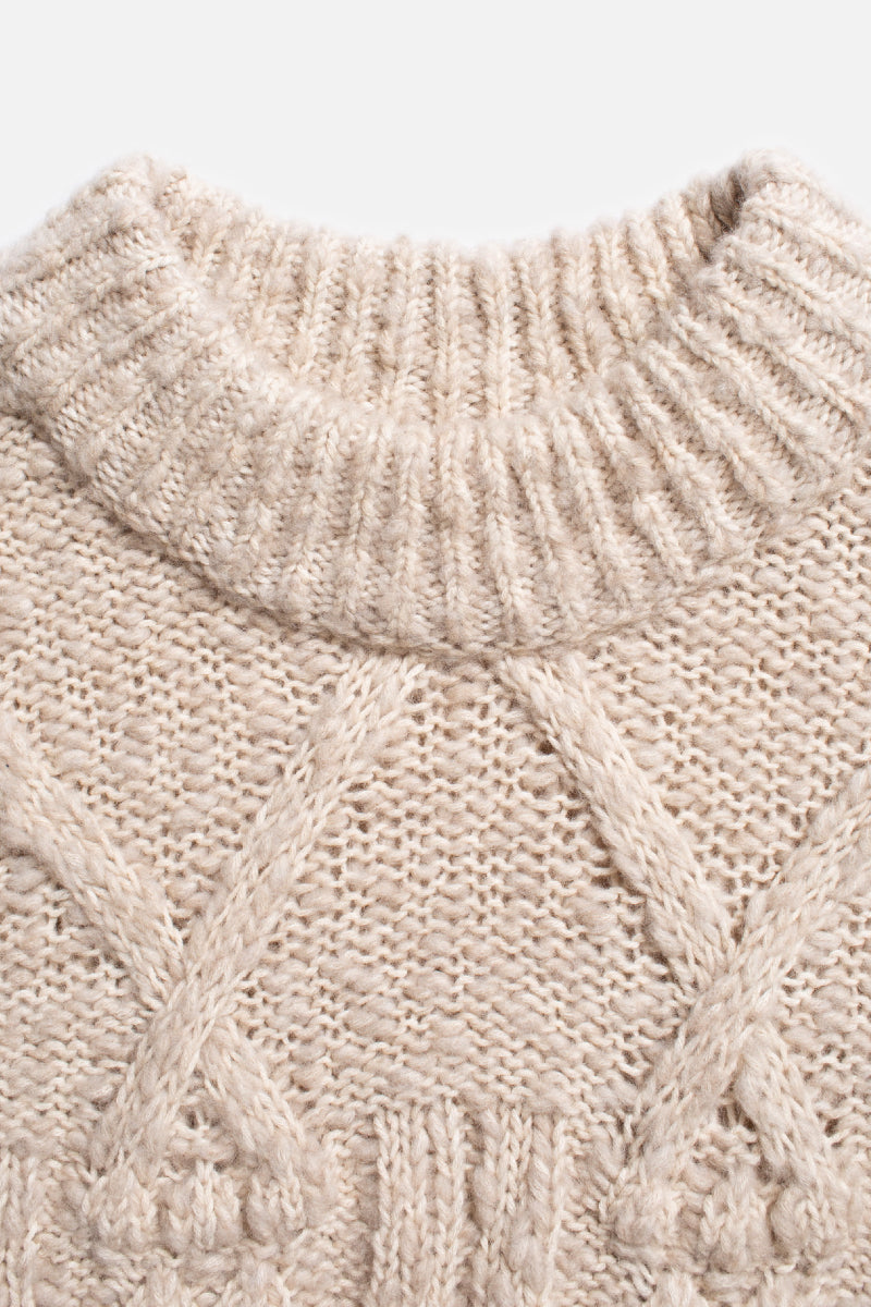 Nudie Elsa Cable Knit - oat