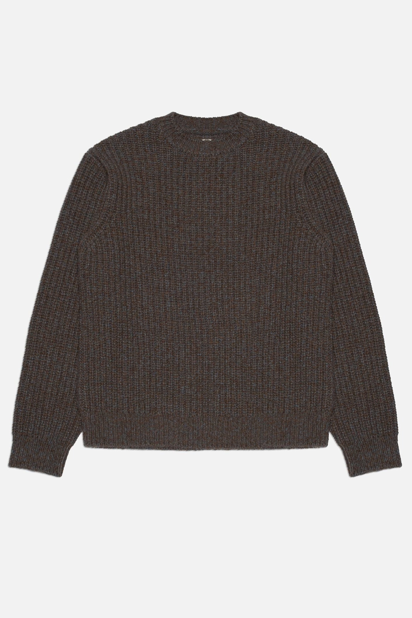 Nudie Jeans August Chunky Crew Neck Knit - brown