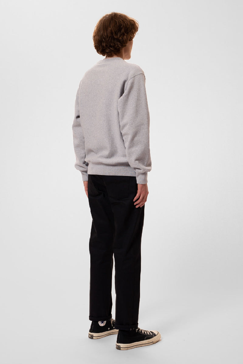 Nudie Jeans Hasse Crew Neck - Grey melange
