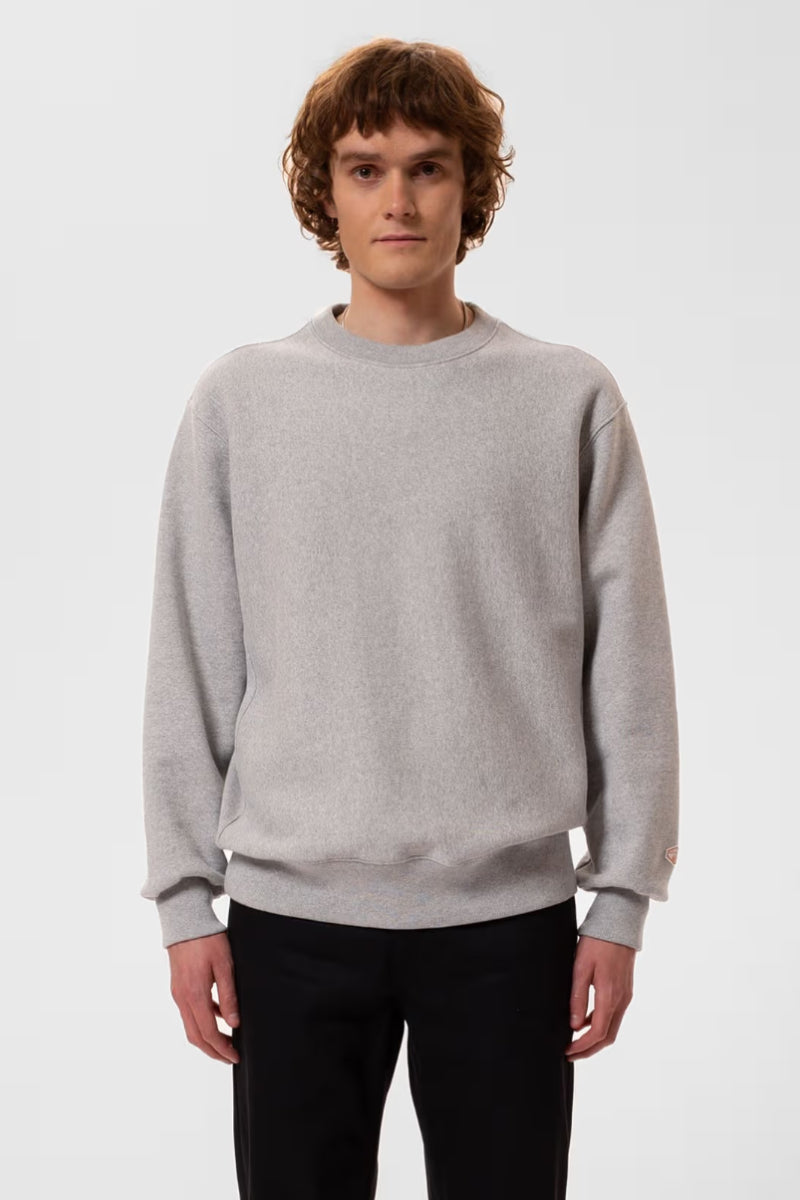 Nudie Jeans Hasse Crew Neck - Grey melange