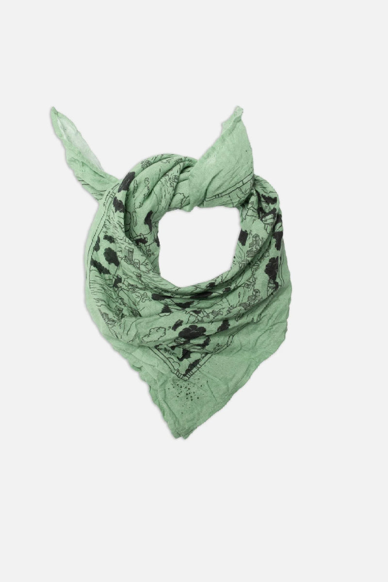Nudie Jeans Ingrid Bandana Drift Away - turquoise