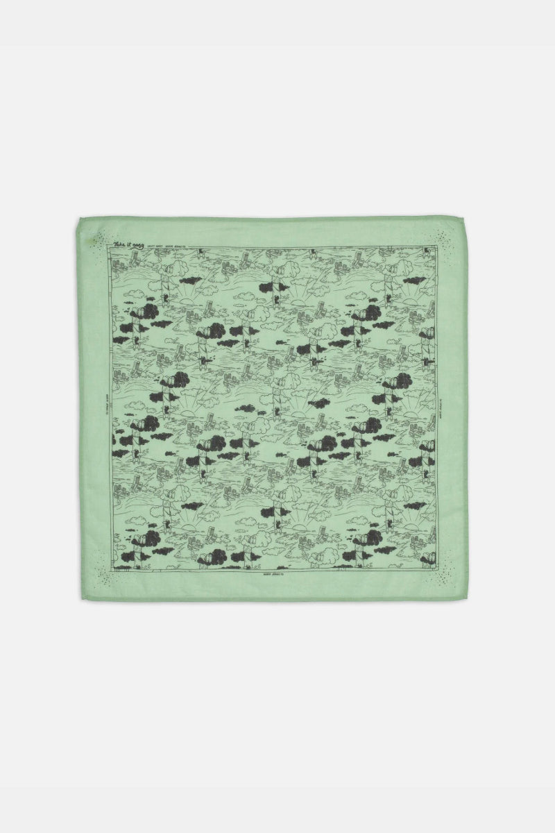 Nudie Jeans Ingrid Bandana Drift Away - turquoise
