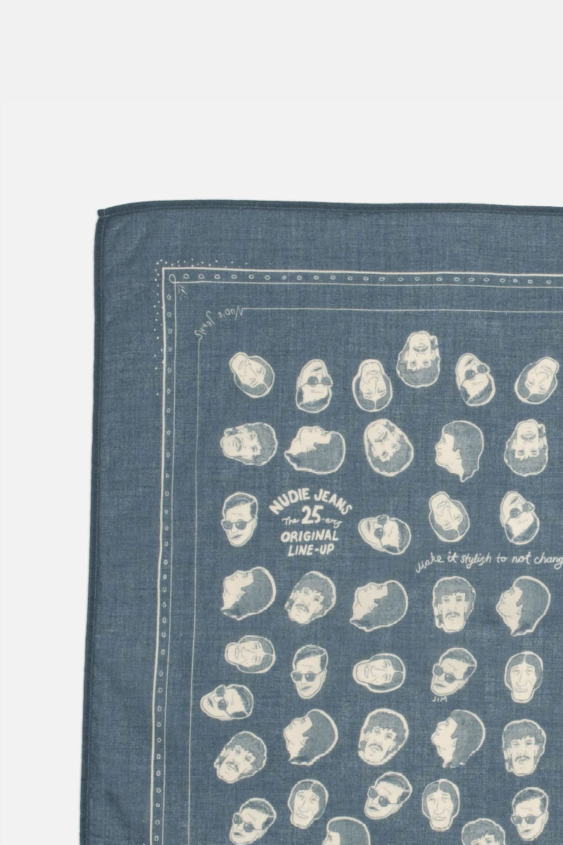 Nudie Jeans Ingrid Bandana OG Line Up - blue