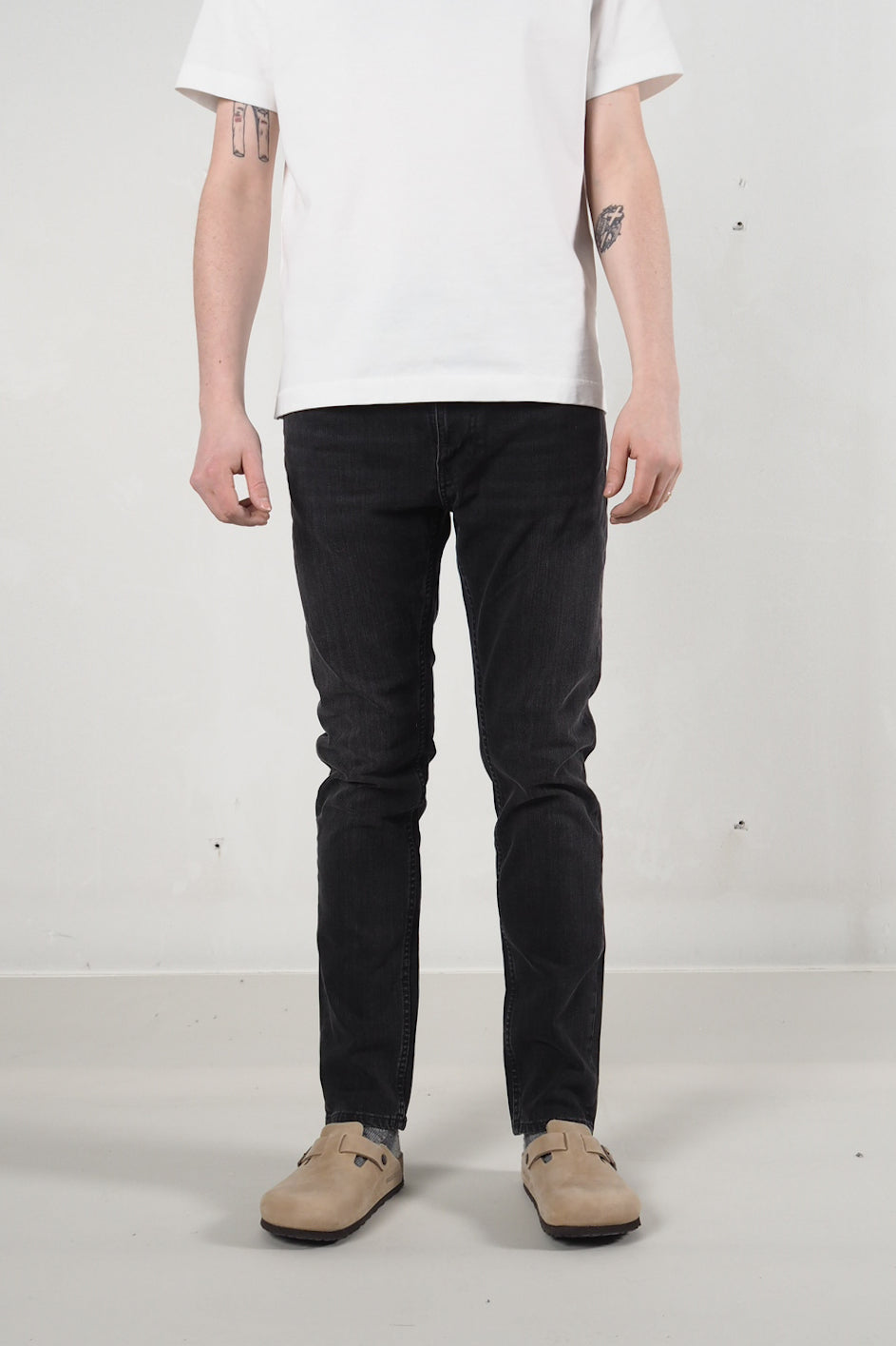 Nudie Jeans Lean Dean miesten farkut - black eyes