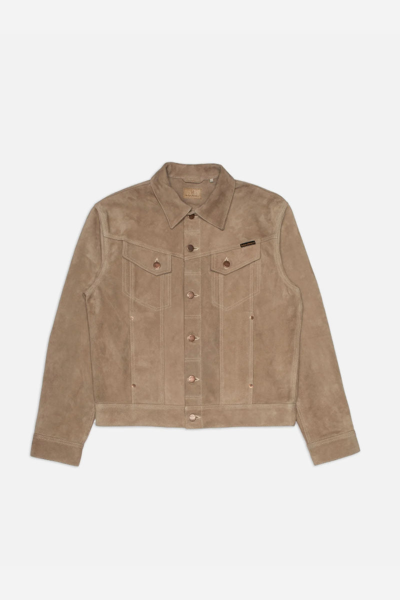 Beige mokkanahkatakki