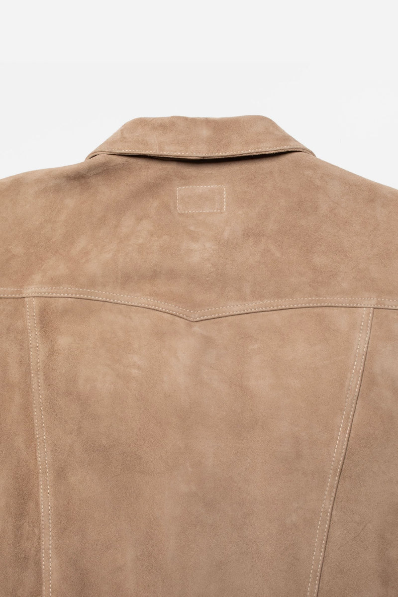 Nudie Jeans Willy Suede Leather Jacket - Mud