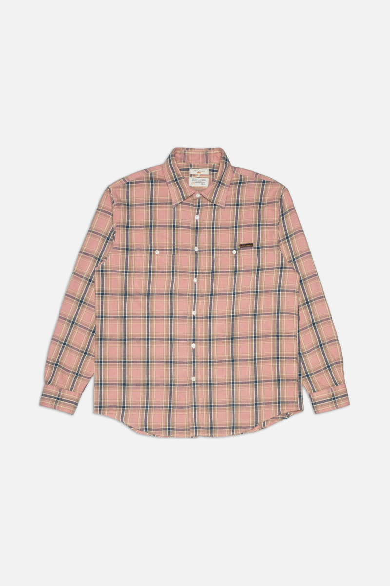 Nudie Jeans Julian Worker Shirt Checked - pink