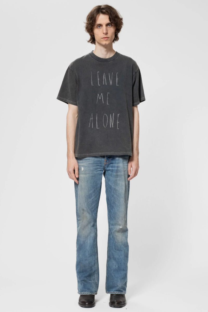 Nudie Koffe Leave Me Alone Tee - antracite