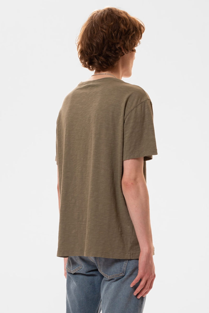 Nudie Roffe T-shirt - pale olive