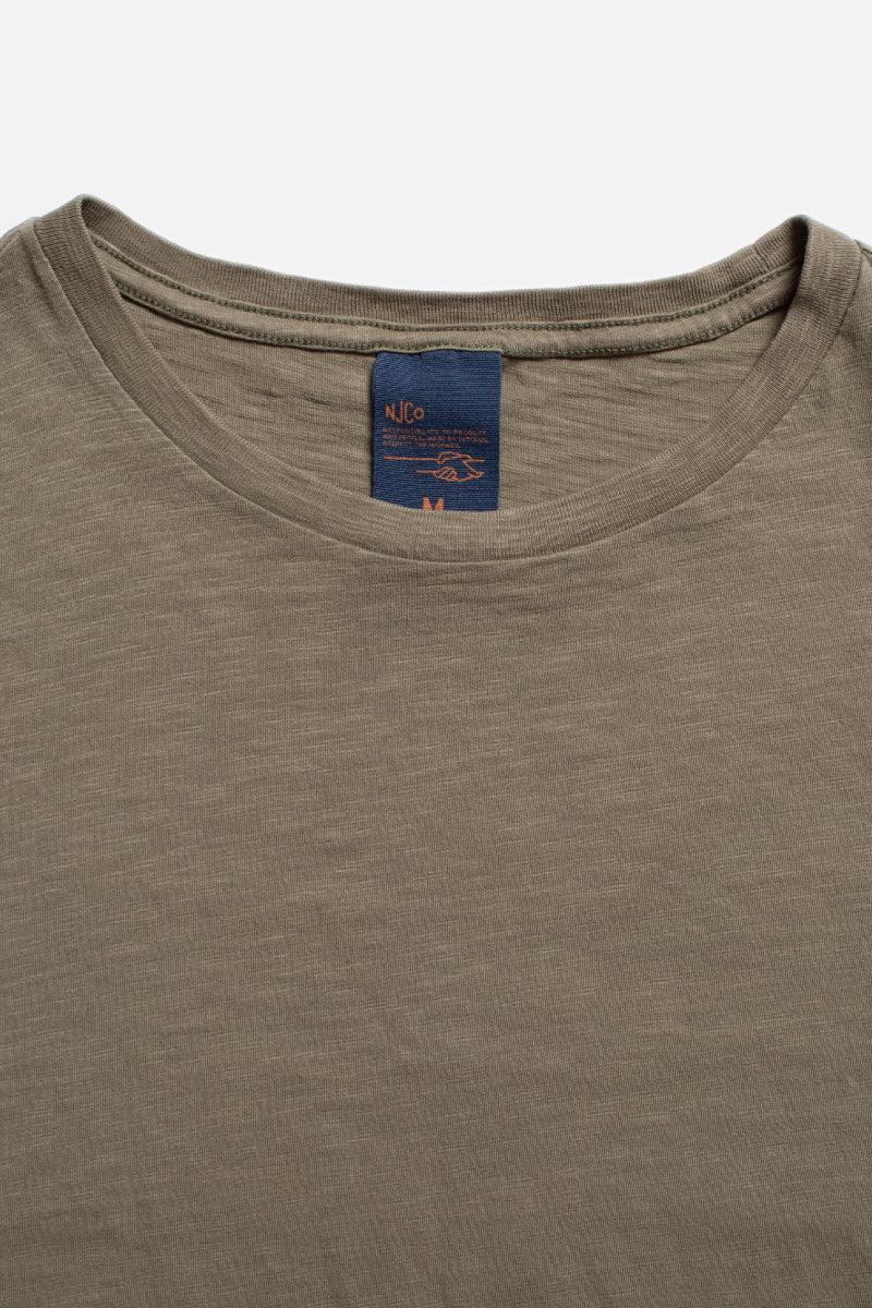 Nudie Roffe T-shirt - pale olive