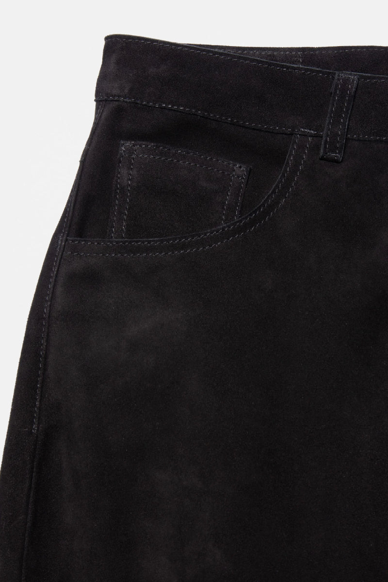 Nudie Clean Eileen Suede Pants - black