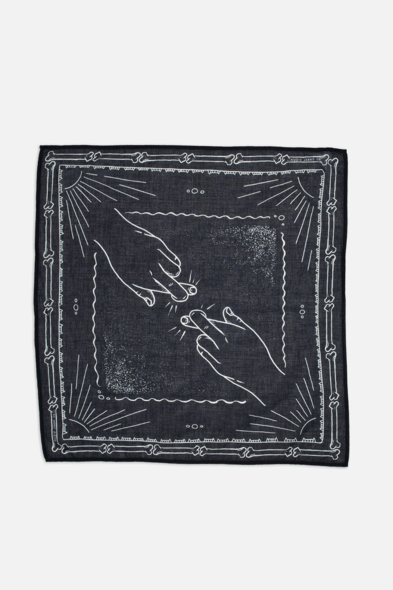 Nudie Jeans Ingrid Bandana Double Cross - blue